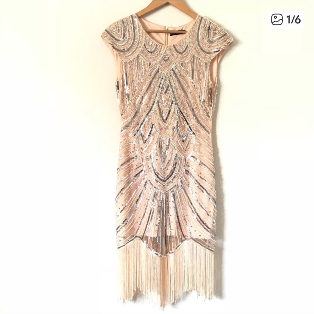 Gatsby Party Sequined And Beaded Dress